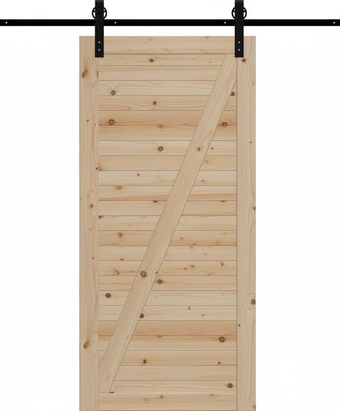 Z-Brace Barn Door with Hardware Kit (2100mm x 920mm x 36mm)