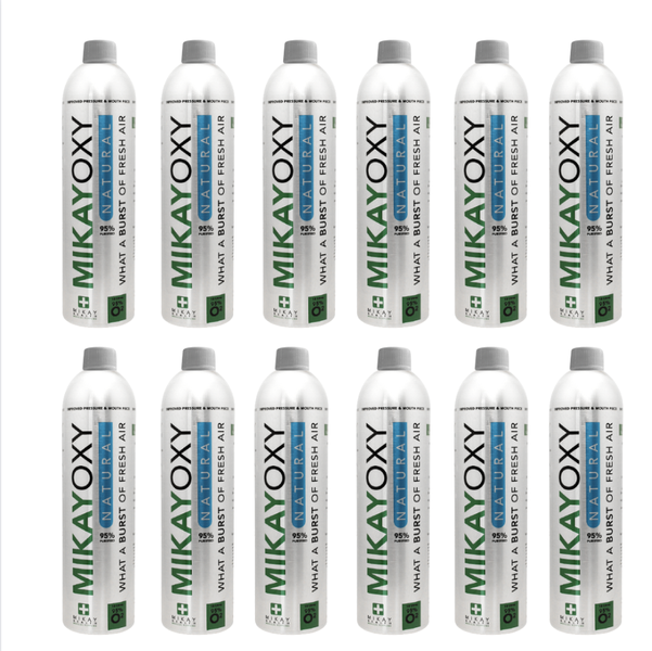 MikayOxy 95% Purified Oxygen 18L x 12 Refillable (Without Mouthpieces)