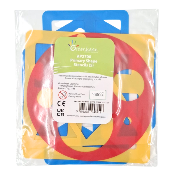 Greenbean - Primary Shape Stencils - 5pcs