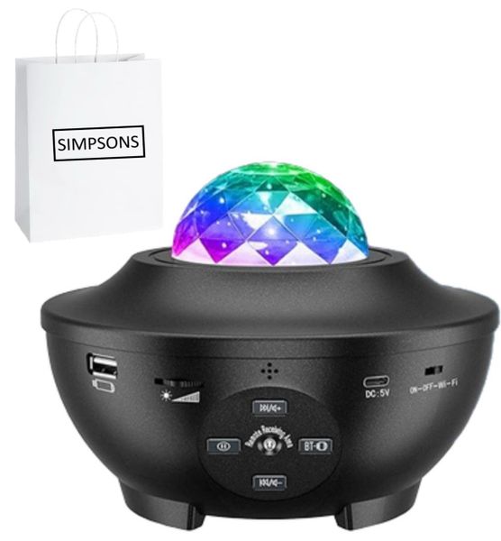 Led Starry Projector Music Player with Bluetooth &amp; Simpsons Gift Bag