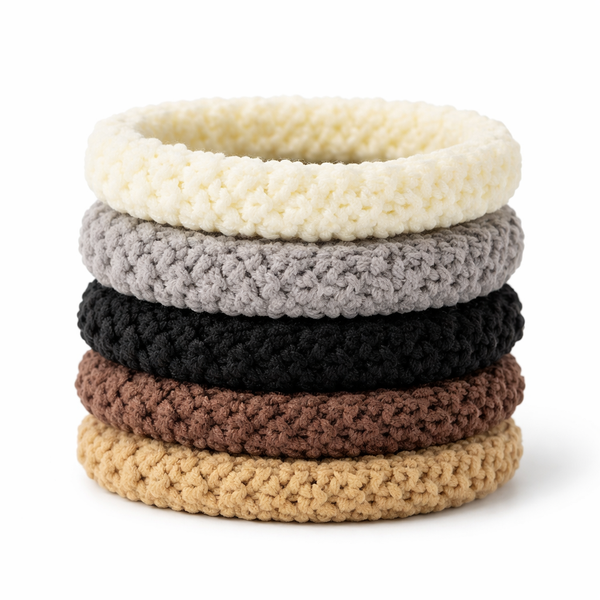 5 Piece High Elastic Mixed Colour Hair Ties for Women