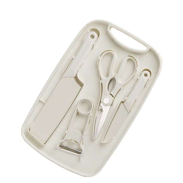 5 in 1 Mini Knife and Cutting Board Set, Knife Set with Cutting Board
