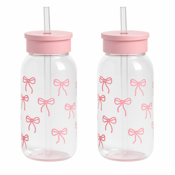2 Pack - Bow Design Portable Water Cups