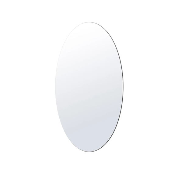 Frameless Oval Plastic Mirror - 40cm x 25cm