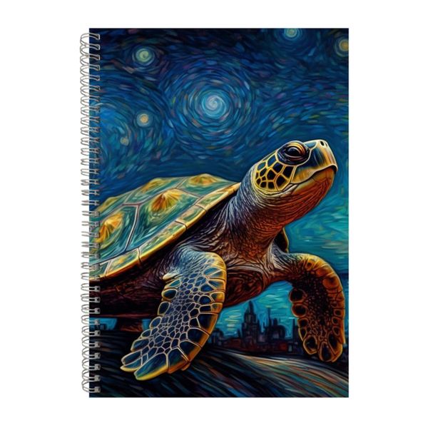 TURTLE Starry Night Notebook Art Gift Idea A4 NotePad 118