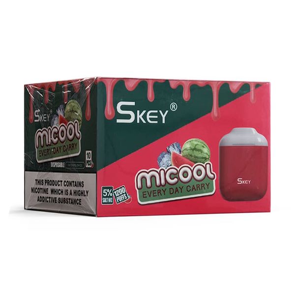 MiCool 1200 Puffs - Watermelon Ice 5% 10x1 Pack