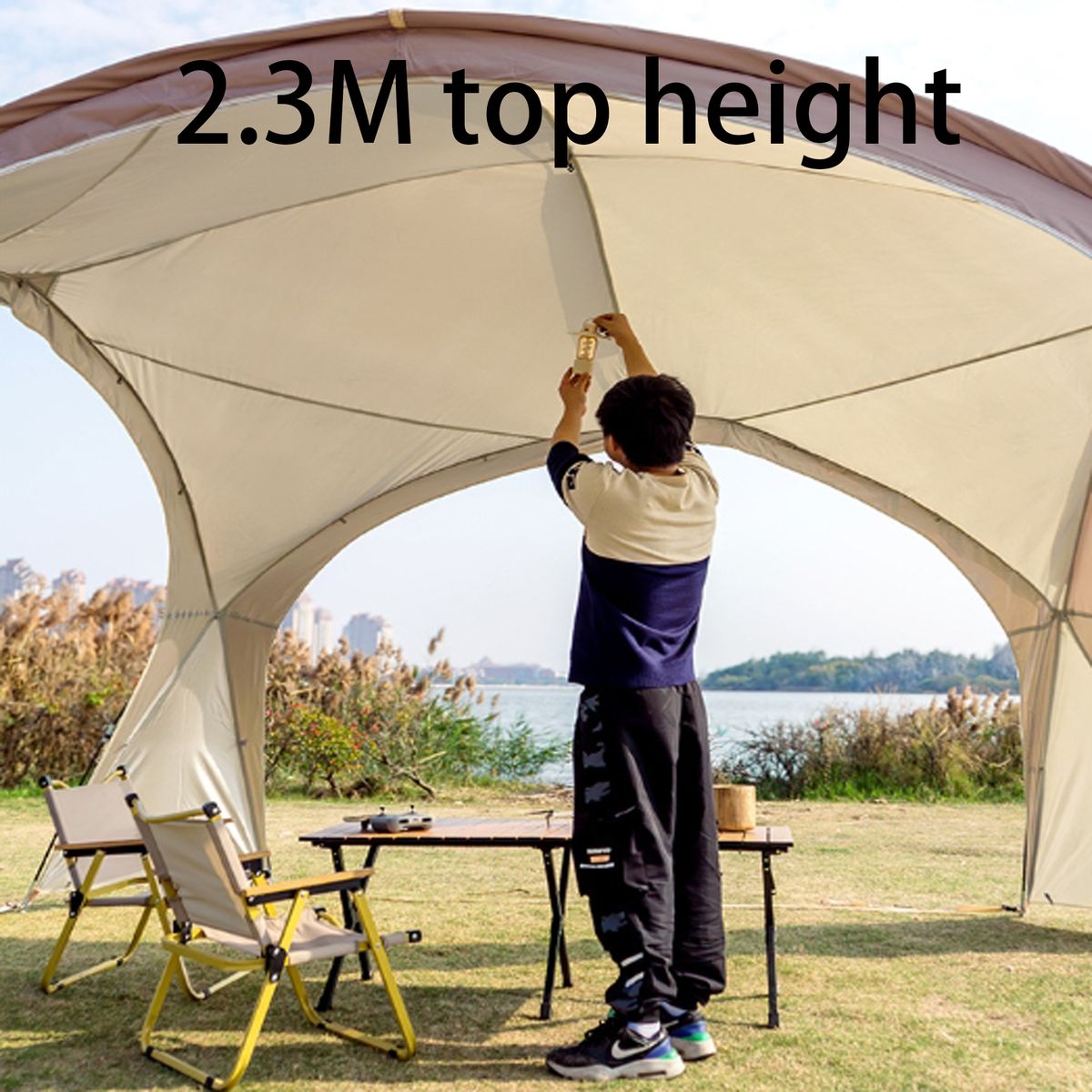 Zipper Dome Canopy Tent Waterproof Outdoor Vault Tent for Many