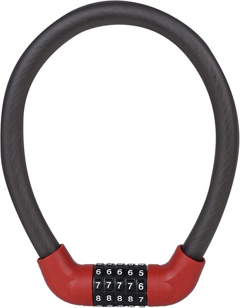 Anti-theft Lock Combination 5 Number Code Bike Lock, Black And Red