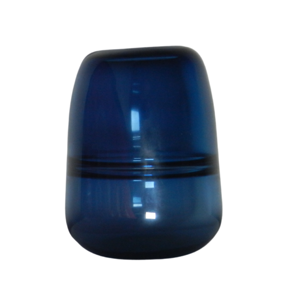 Tinted Blue Glass Modern Vase