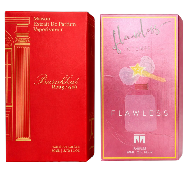 Ladies 2-Pack Perfume Set - Barakkat Rouge 640 &amp; Flawless Intense 80ml