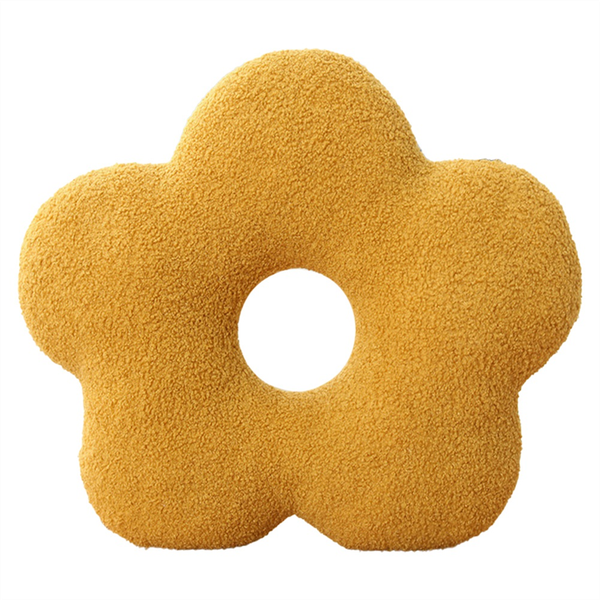 Small Daisy Shaped Pillow Nordic Wind Pillow Plush Cushion Turmeric