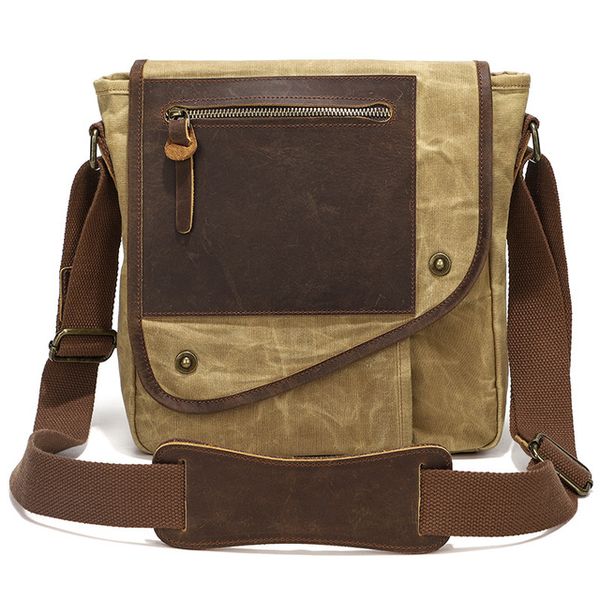 Canvas Waterproof Crossbody Shoulder Bag-yellow
