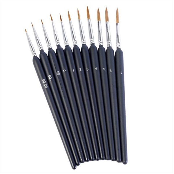 Detail Paint Brushes Set 11Pcs Miniature Brushes For Art Painting