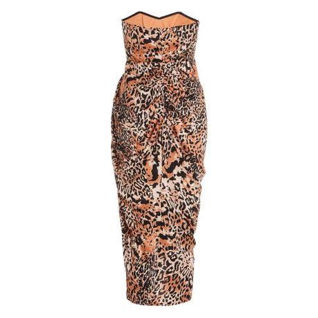 Quiz Ladies Rose Gold Animal Print Midi Dress Shop Today. Get it Tomorrow takealot