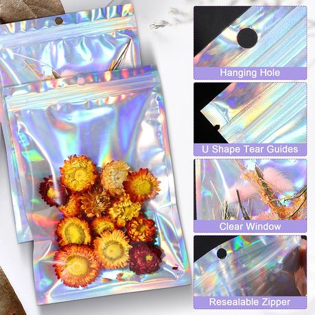 Holographic ziplock bags online wholesale