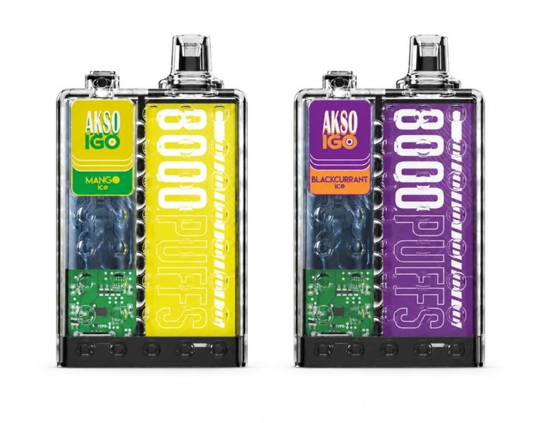 AKSO MMF IGO 8000 Puffs Disposable Vapes - Fruity Combo (Pack of 2)
