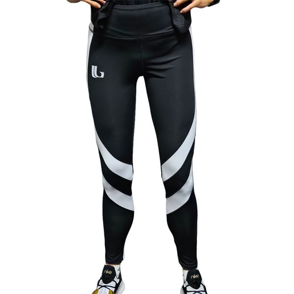 LOBRO Black and White Gym Tights