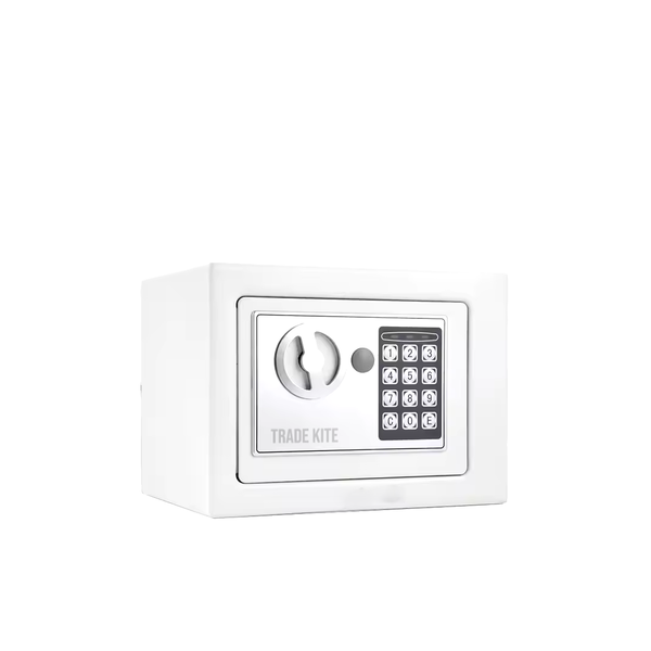 Trade Kite Electronic Safe Box With Digital Keypad &amp; Key Lock Grey