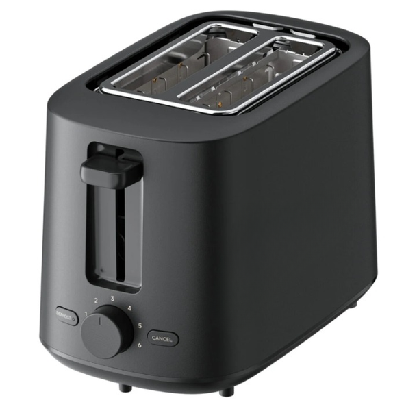 Modern Black Extra-Wide 2-Slice Toaster