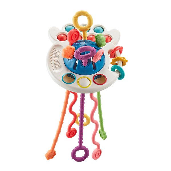 Early Education Pull String Toy Baby Sensory Toy with Bubble Fidget