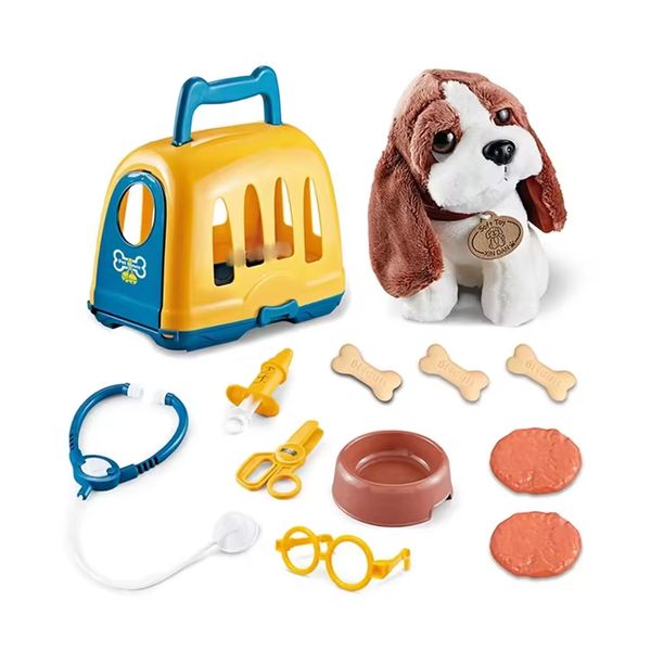 12 Piece Puppy Care Playset - Brown