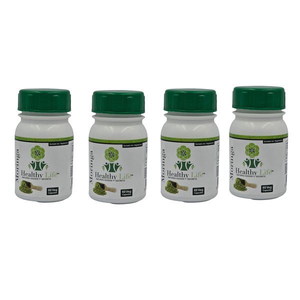 Healthy Life Moringa Oleifera Leaf Capsules 500mg- 60's x 4