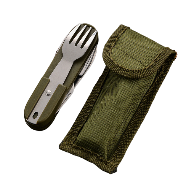8-in-1 Camping Dinnerware Set, foldable design for easy carrying