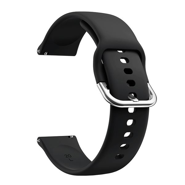 Silicone Strap for Garmin Venu / Vivoactive 3 (20mm) Small size -Black