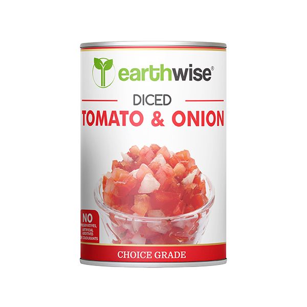 Diced Tomato &amp; Onion 400g 12 Pack - Earthwise