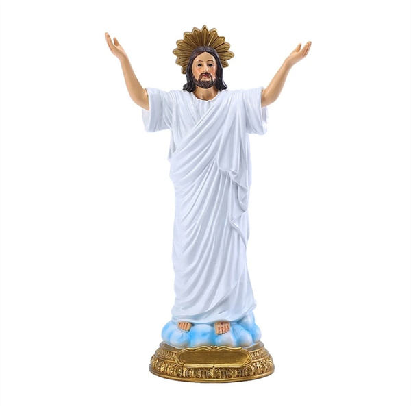 Jesus Statue Sacred Rebirth Figure Resin Sculpture Easter Decor