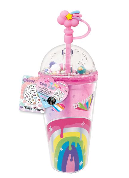 Rainbow Crystal Cool Cup with Straw