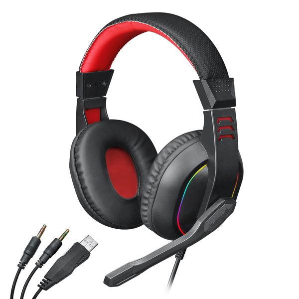 Redragon ARES Over-Ear RGB Gaming Headset - Black