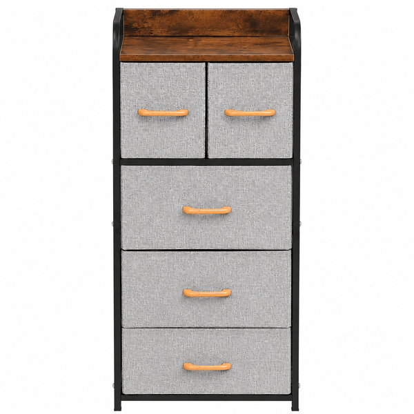 Fabric Storage Chest of Drawers Cabinet 5-Drawers Storage Shelf