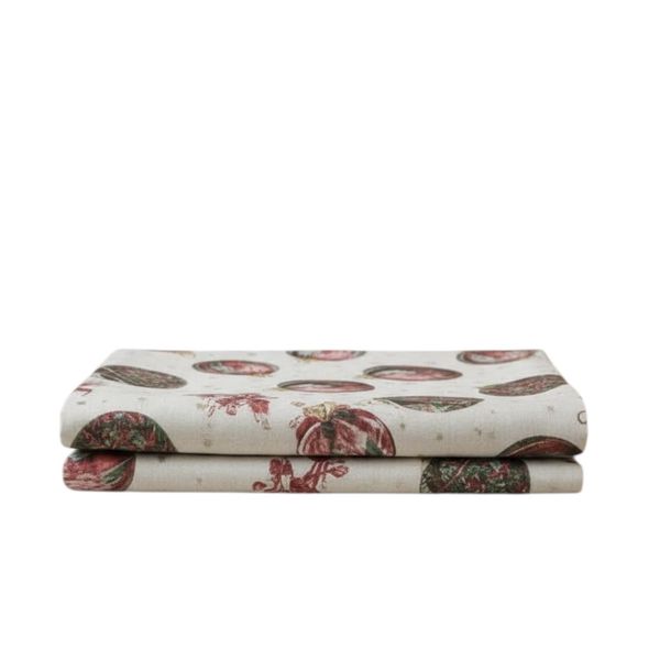 1 x Christmas Balls Batik Tablecloth 10-12 Seater XL
