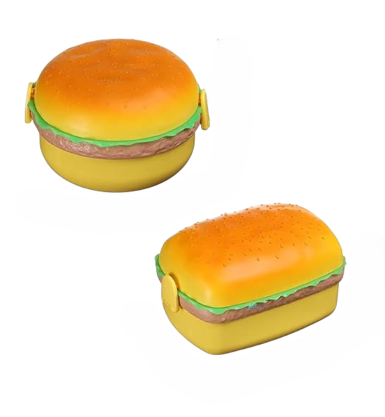 Kings 2 piece Hamburger Shape Double Layer Lunch Box
