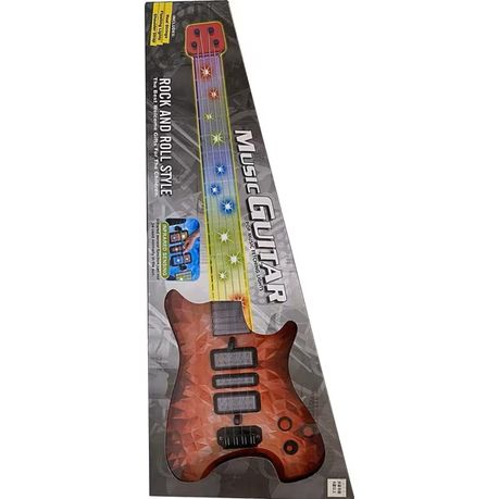 Kids' Electric Light-Up Music Guitar - Rock and Roll Style Toy Image