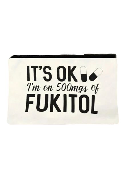 Funny Zipper Cosmetic Multipurpose Pouch