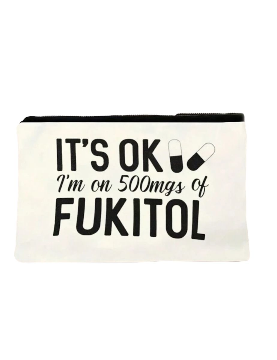 Funny Zipper Cosmetic Multipurpose Pouch