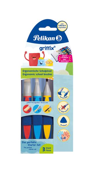 Pelikan GRIFFIX Ergonomic brushes - set of 3