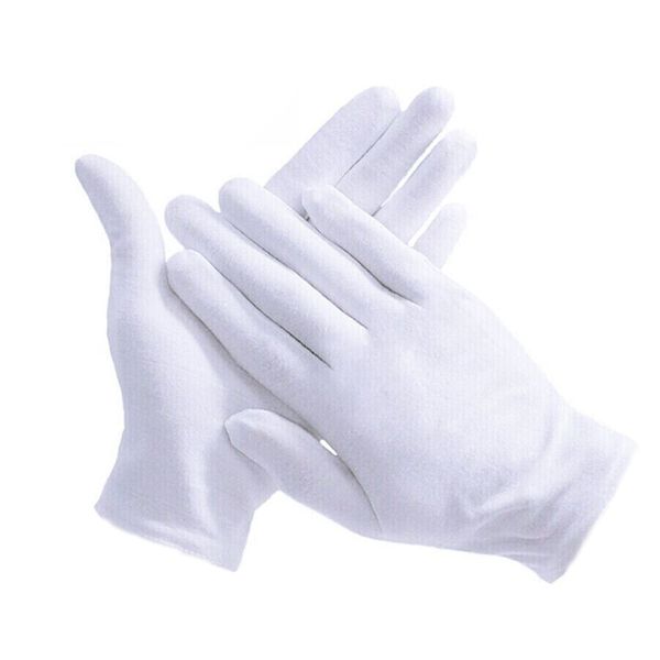 Gloves for Dry Hand Moisturizing Cosmetic Eczema Hand Spa Jewelry - White