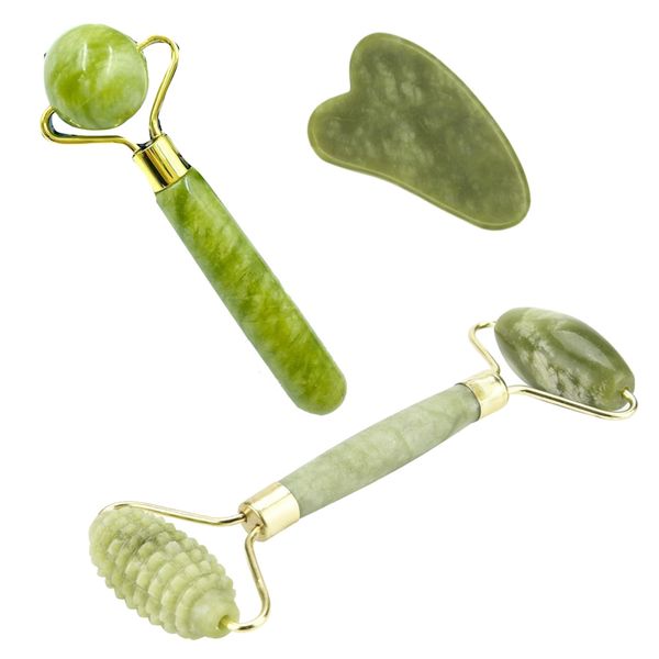 Jade stone Roller Set Crystal Green 3 Set Roller Cool