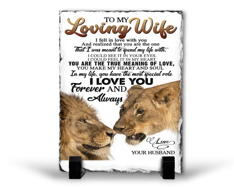 To My Loving Wife YOUR EYES Birthday Christmas Anniversary Gift Rock Slate
