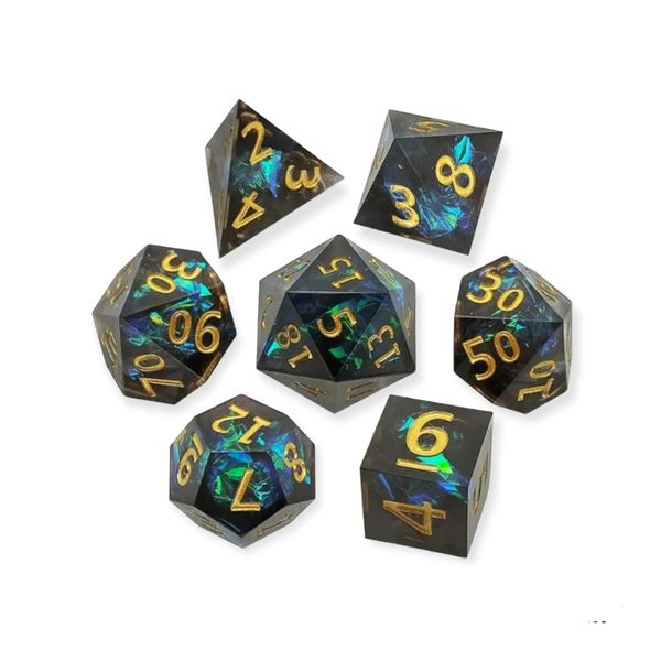 D&amp;D Dice Set With Sharp Edges For RPG MTG Table Games D&amp;D Pathfinder