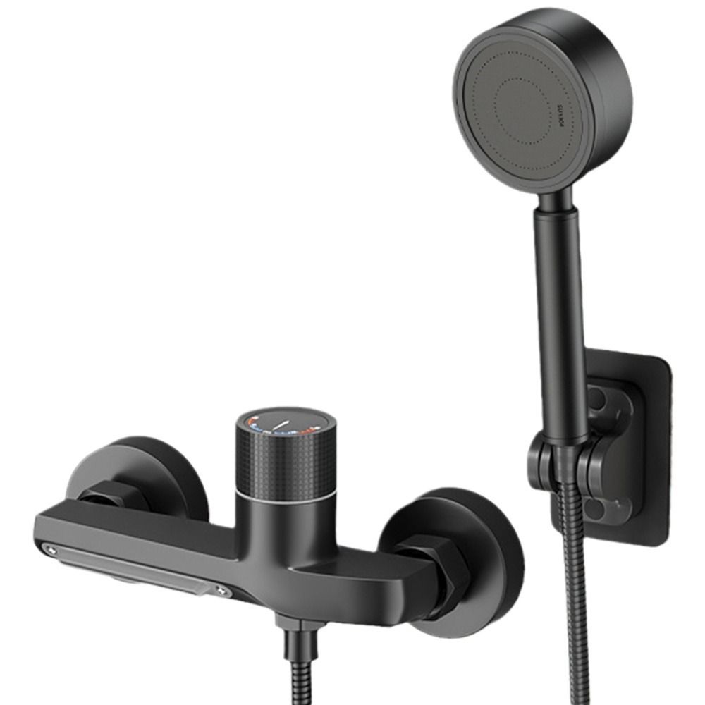 Single Knob Waterfall Bathtub Taps & Hand Shower Set 1219 Black | Shop ...