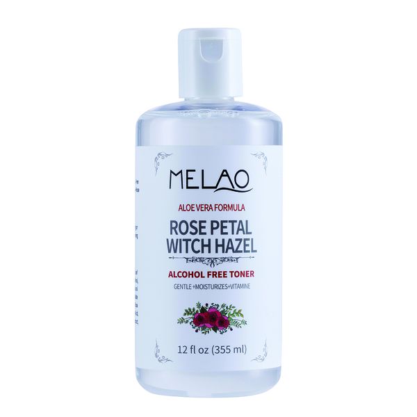 Melao Hydrating Rose Water, Aloe Vera and Witch Hazel Organic Toner - 355ml