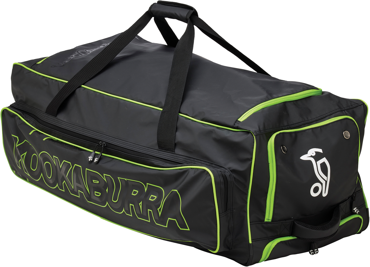 Kookaburra Pro 1.0 Wheelie Cricket Bag Black and Lime Buy Online in