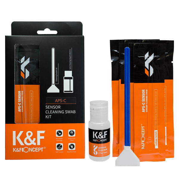 K&amp;F 10-Pack APS-C Sensor Cleaning Swabs with Cleaning Fluid | SKU.1616