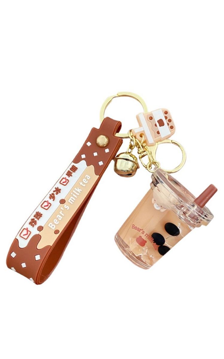 Liquid Boba Drink Keychain / Keyring