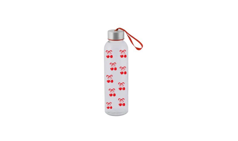 Transparent-Red Leak-Proof Water Bottle