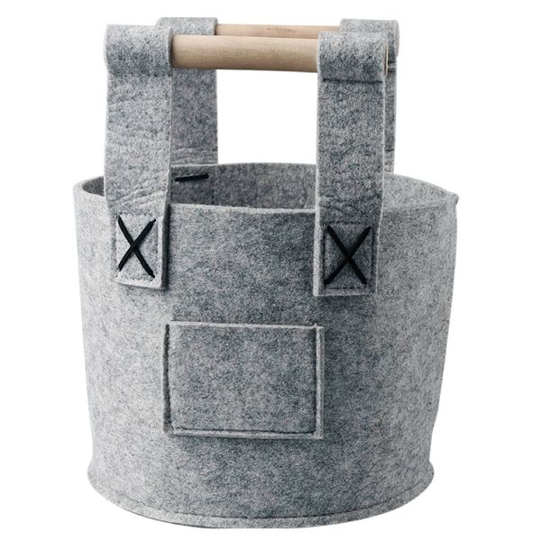 Decor Collapsible Felt Laundry &amp; Toy Storage Basket (45cm x 40cm)